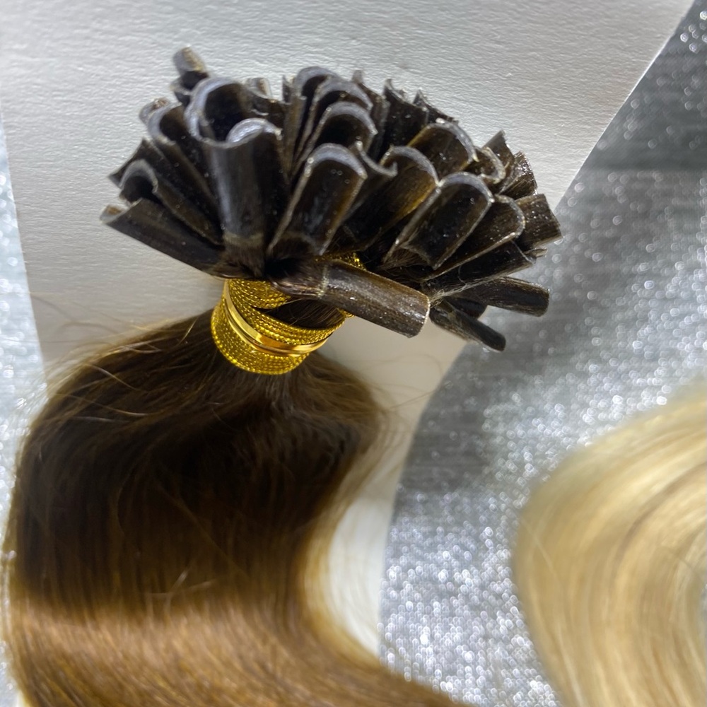 VE Sunny 22 Inch 50g U Tip Hair Extensions Remy Human Hair T4/60 Ombre Blonde